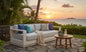 Imperial Grove Outdoor Solid Teak Wood, Natural Look Sofa - 84"
