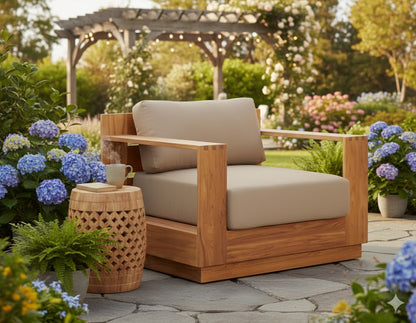 Imperial Grove Outdoor Solid Teak Wood Armchair