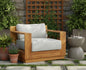 Imperial Grove Outdoor Solid Teak Wood Revolving Chair