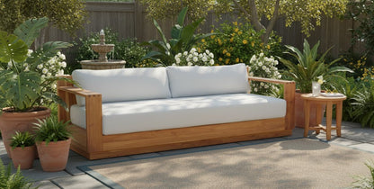 Imperial Grove Outdoor Solid Teak Wood Sofa - 84"