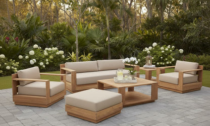 Imperial Grove Outdoor Solid Teak Wood Sofa Set