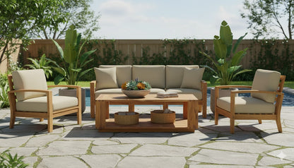 Imperial Grove Outdoor Solid Teak Wood Coffee Table