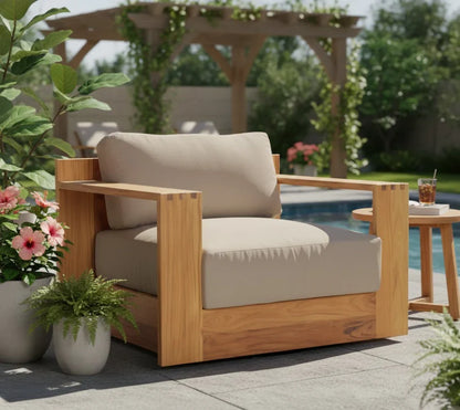 Imperial Grove Outdoor Solid Teak Wood Sofa Set