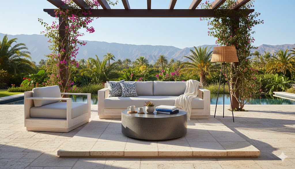 Imperial Grove Outdoor Solid Teak Wood, Natural Look Sofa - 84"